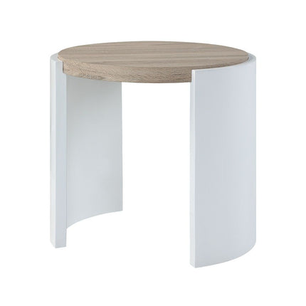 Zoma - End Table - Oak & White High ACME 