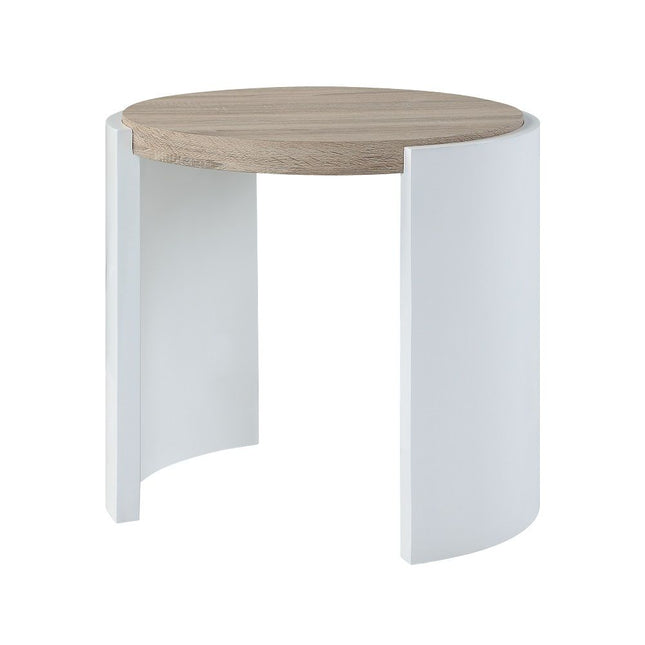 Zoma - End Table - Oak & White High ACME 