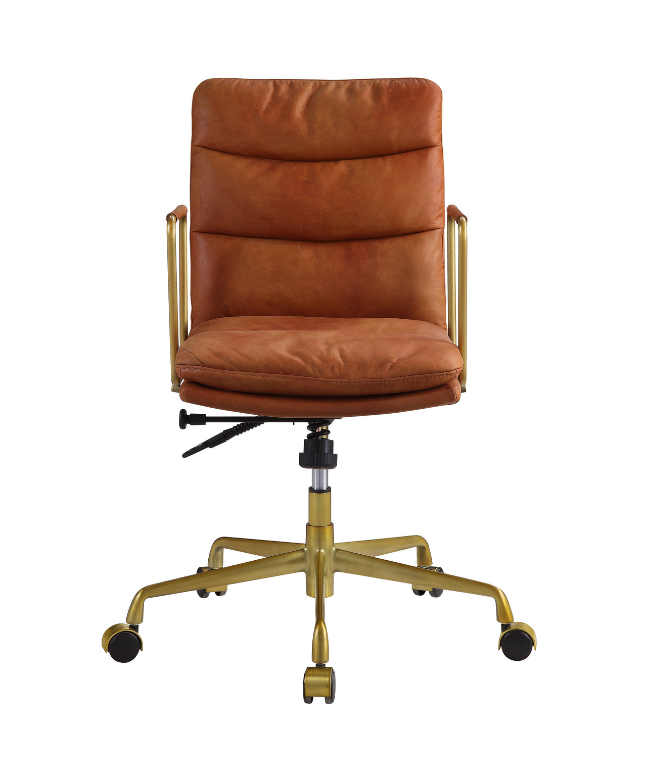 Dudley - Executive Office Chair - Rust Top Grain Leather - Tony's Home Furnishings