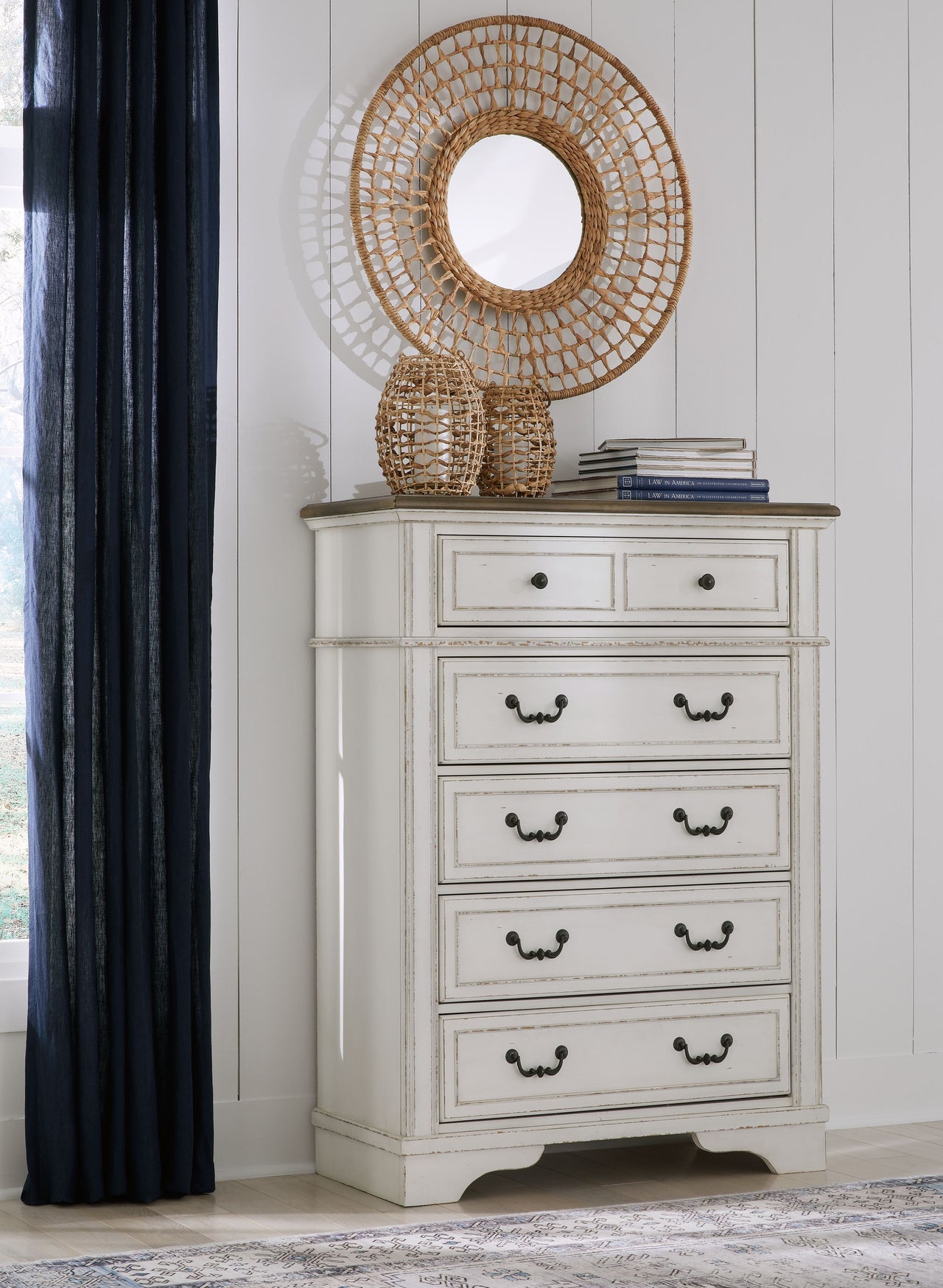 Moraway - Two-tone - Five Drawer Chest - Tony's Home Furnishings