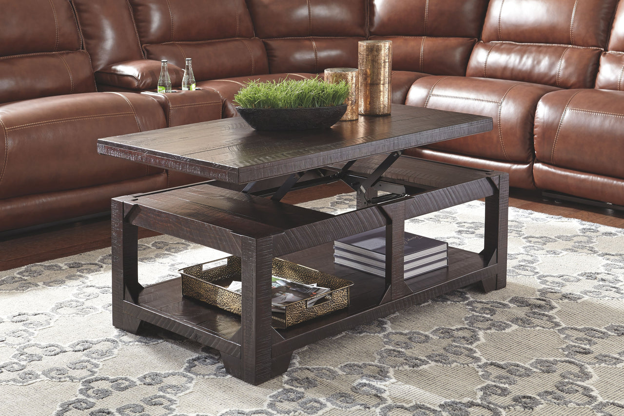 Rogness - Rustic Brown - Lift Top Cocktail Table - Tony's Home Furnishings