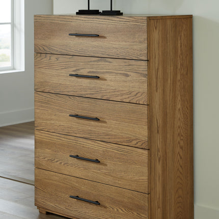 Dakmore - Brown - Five Drawer Chest Signature Design by Ashley® 