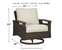 Thumbnail for Paradise - Medium Brown - Swivel Lounge Chair (Set of 2) - Tony's Home Furnishings