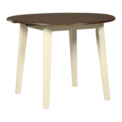 Woodanville - Cream / Brown - Round Drm Drop Leaf Table Signature Design by Ashley® 