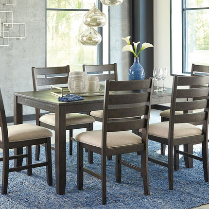 Rokane - Brown - Dining Room Table Set (Set of 7) Signature Design by Ashley® 