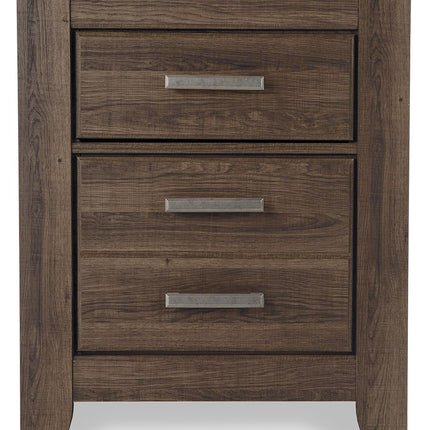 Juararo - Dark Brown - Two Drawer Night Stand Ashley Furniture 