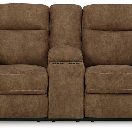 Edenwold - Brindle - Dbl Reclining Loveseat With Console Signature Design by Ashley® 