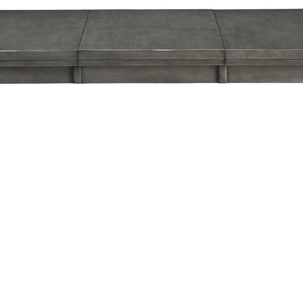 Hallanden - Gray - Rectangular Dining Room Butterfly Extension Table Ashley Furniture 