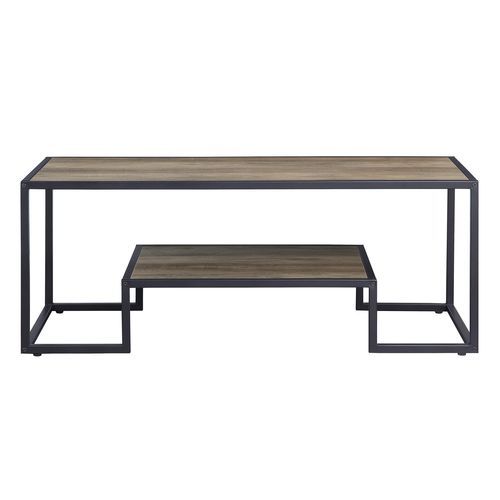 Idella - Accent Table - Rustic Oak & Black Finish ACME 