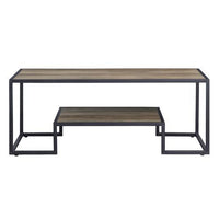 Idella - Accent Table - Rustic Oak & Black Finish ACME 