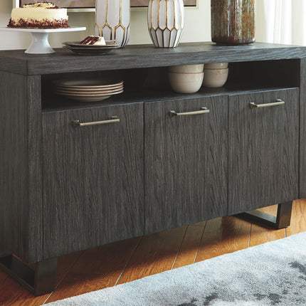 Bellvern - Dark Gray - Dining Room Server - Tony's Home Furnishings