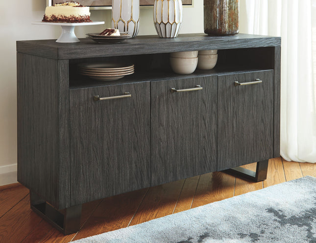 Bellvern - Dark Gray - Dining Room Server - Tony's Home Furnishings