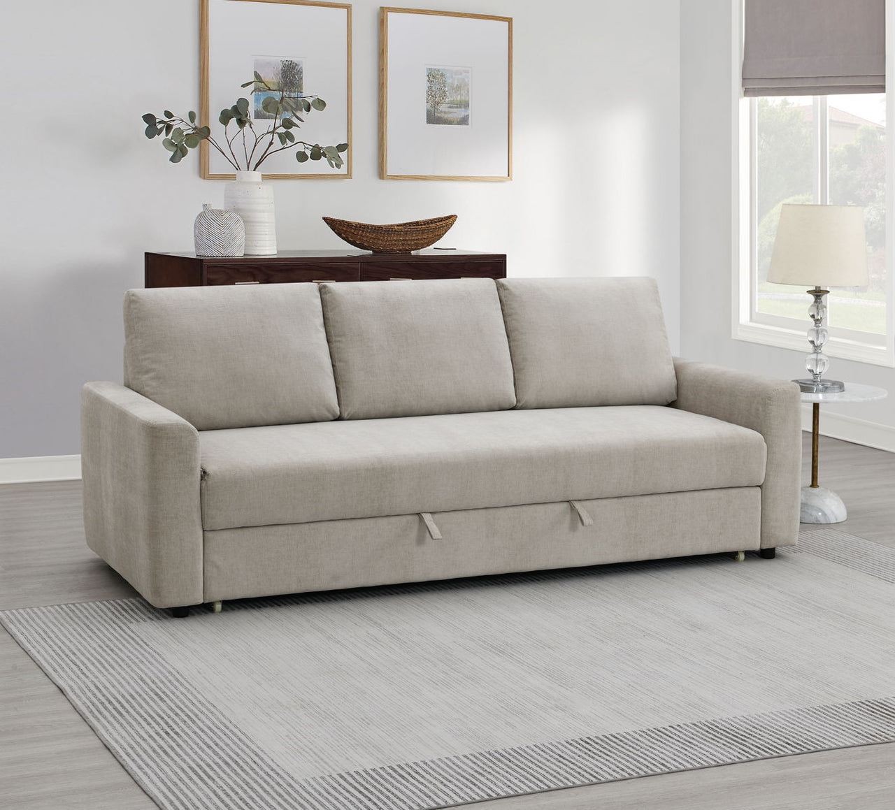 Haran - Sofa With Sleeper - Beige - Tony's Home Furnishings