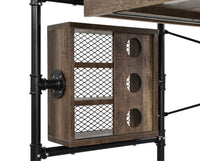 Endang - Writing Desk - Weathered Oak & Black Finish ACME 