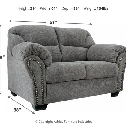 Allmaxx - Pewter - Loveseat Ashley Furniture 