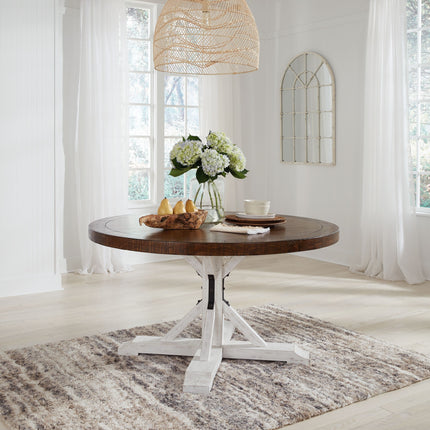 Valebeck - White / Brown - Dining Table Signature Design by Ashley® 