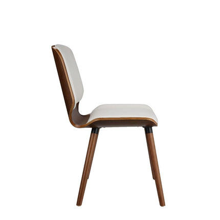 Nemesia - Accent Chair - White PU & Walnut ACME 