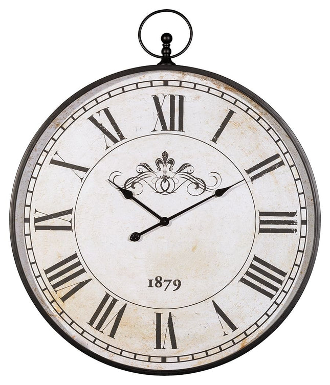 Augustina - Antique Black - Wall Clock Ashley Furniture 