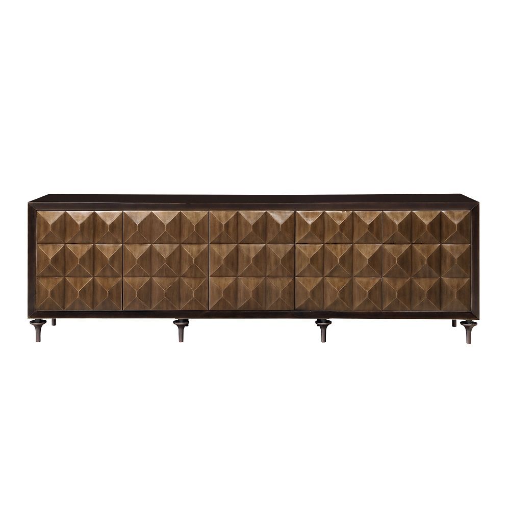 Diya - Console Cabinet - Forged Bronze & Espresso ACME 