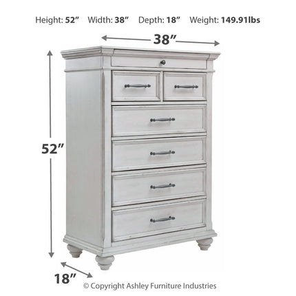 Kanwyn - Whitewash - Chest Ashley Furniture 