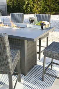 Thumbnail for Palazzo - Gray - Outdoor Counter Height Dining Table With 4 Barstools - Tony's Home Furnishings