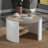 Zoma - Coffee Table - Oak & White High - Tony's Home Furnishings