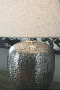Thumbnail for Magalie - Antique Silver Finish - Metal Table Lamp - Tony's Home Furnishings