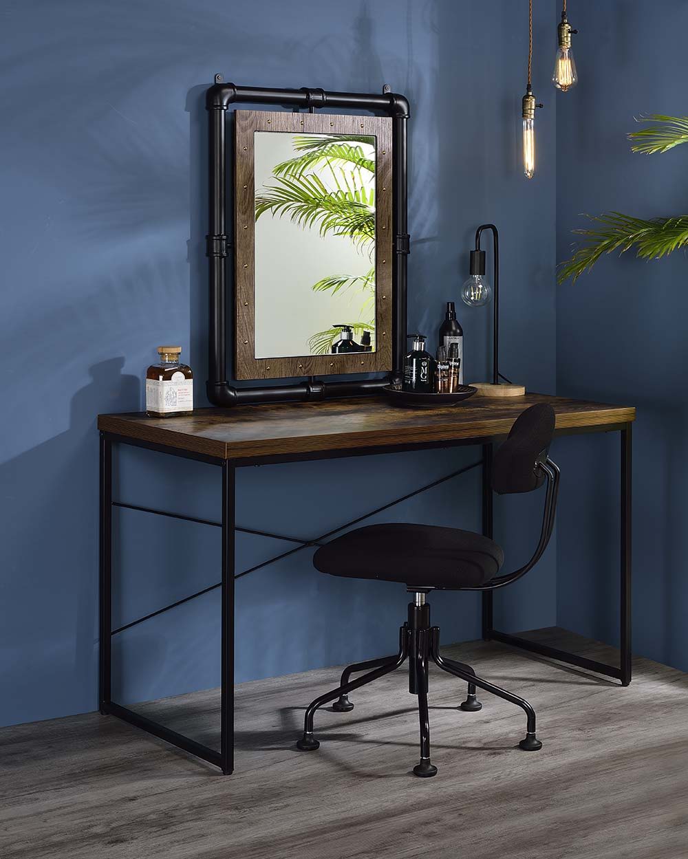 Bob - Console Table - Weathered Oak & Black Finish ACME 