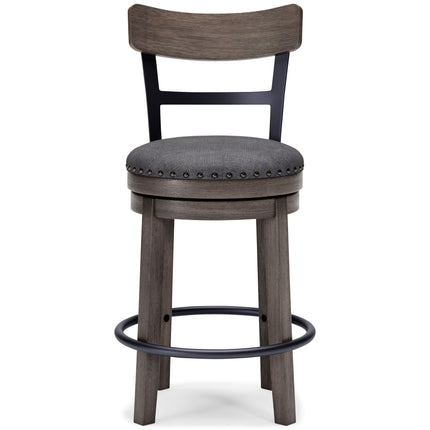 Caitbrook - Gray - Uph Swivel Barstool Signature Design by Ashley® 