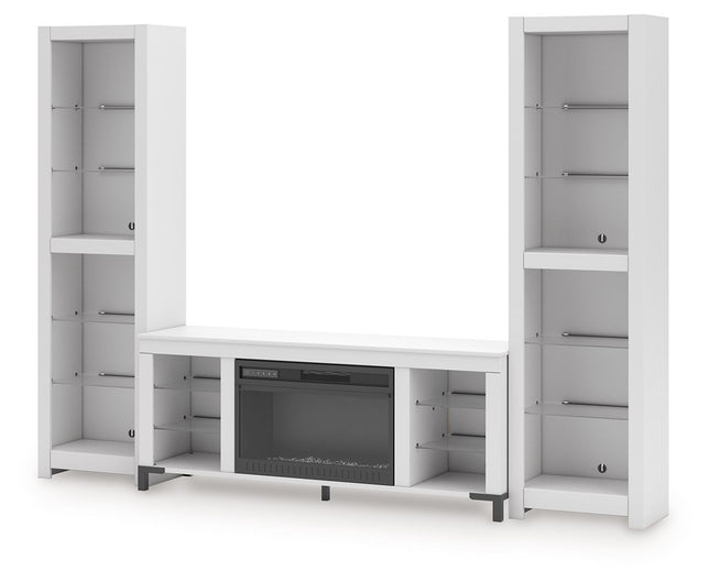 Brollevi - White - 3-Piece Entertainment Center Signature Design by Ashley® 