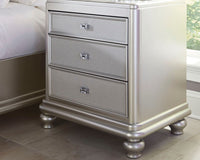 Thumbnail for Coralayne - Silver - Three Drawer Night Stand - Tony's Home Furnishings