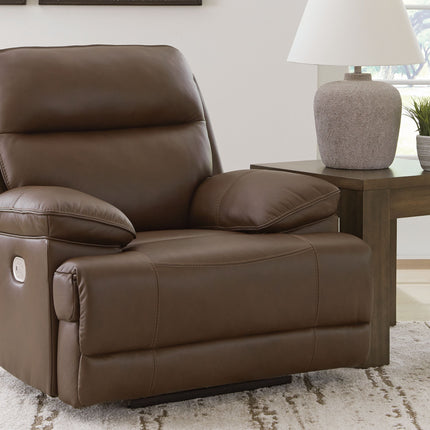 Vonryan - Tobacco - Power Recliner / Adj Headrest Signature Design by Ashley® 