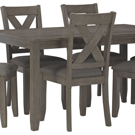 Caitbrook - Gray - Rect Drm Table Set (Set of 7) Signature Design by Ashley® 