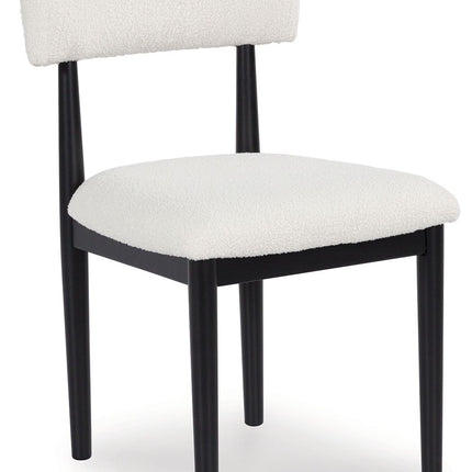 Xandrum - White / Black - Dining Upholstered Side Chair (Set of 2) Signature Design by Ashley® 