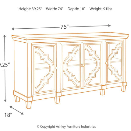 Fossil - Gray - Accent Cabinet Ashley Furniture 