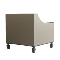 House - Beatrice Chair - Tan PU, Black PU & Charcoal Finish - Tony's Home Furnishings