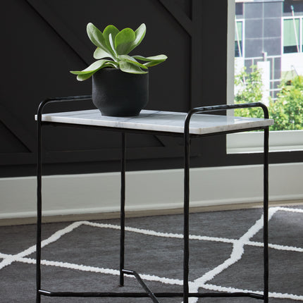 Ashber - White / Black - Accent Table Signature Design by Ashley® 