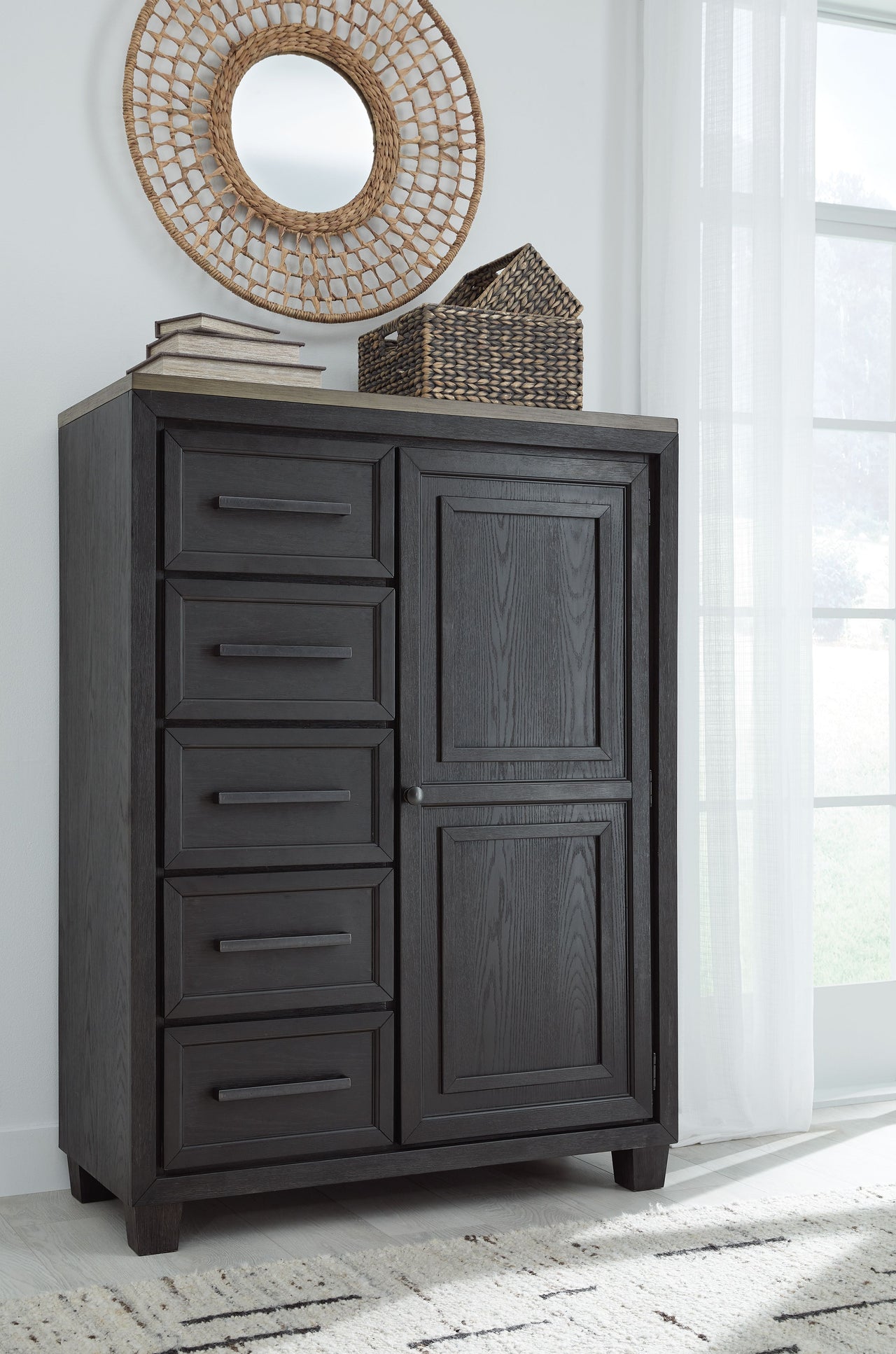 Foyland - Black / Brown - Door Chest - Tony's Home Furnishings