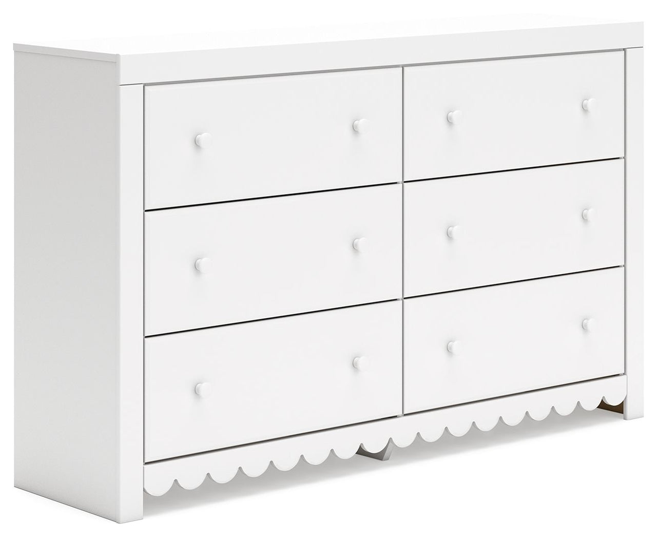 Mollviney - White - Six Drawer Dresser - Tony's Home Furnishings