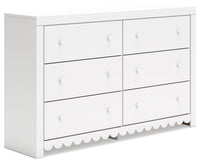 Mollviney - White - Six Drawer Dresser - Tony's Home Furnishings