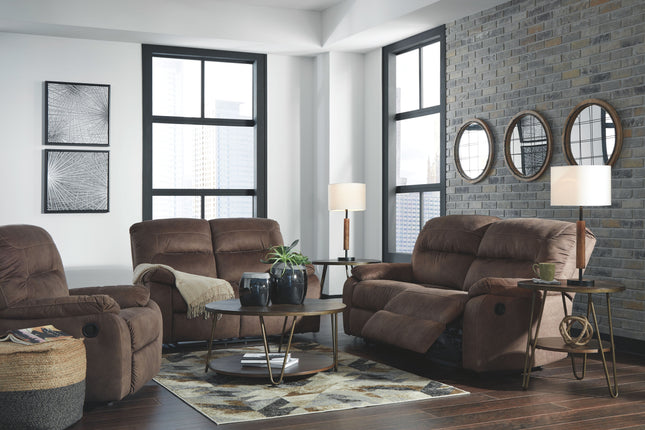 Bolzano - Coffee - 2 Pc. - Reclining Sofa, Loveseat Signature Design by Ashley® 