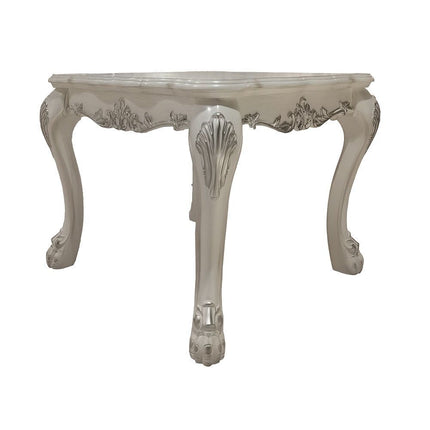 Dresden End Table - Bone White Finish ACME 