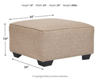 Thumbnail for Baceno - Beige - Oversized Accent Ottoman - Tony's Home Furnishings
