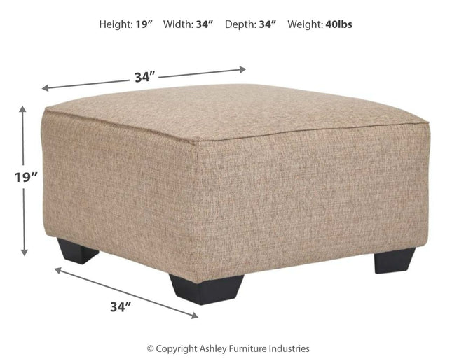 Baceno - Beige - Oversized Accent Ottoman Ashley Furniture 