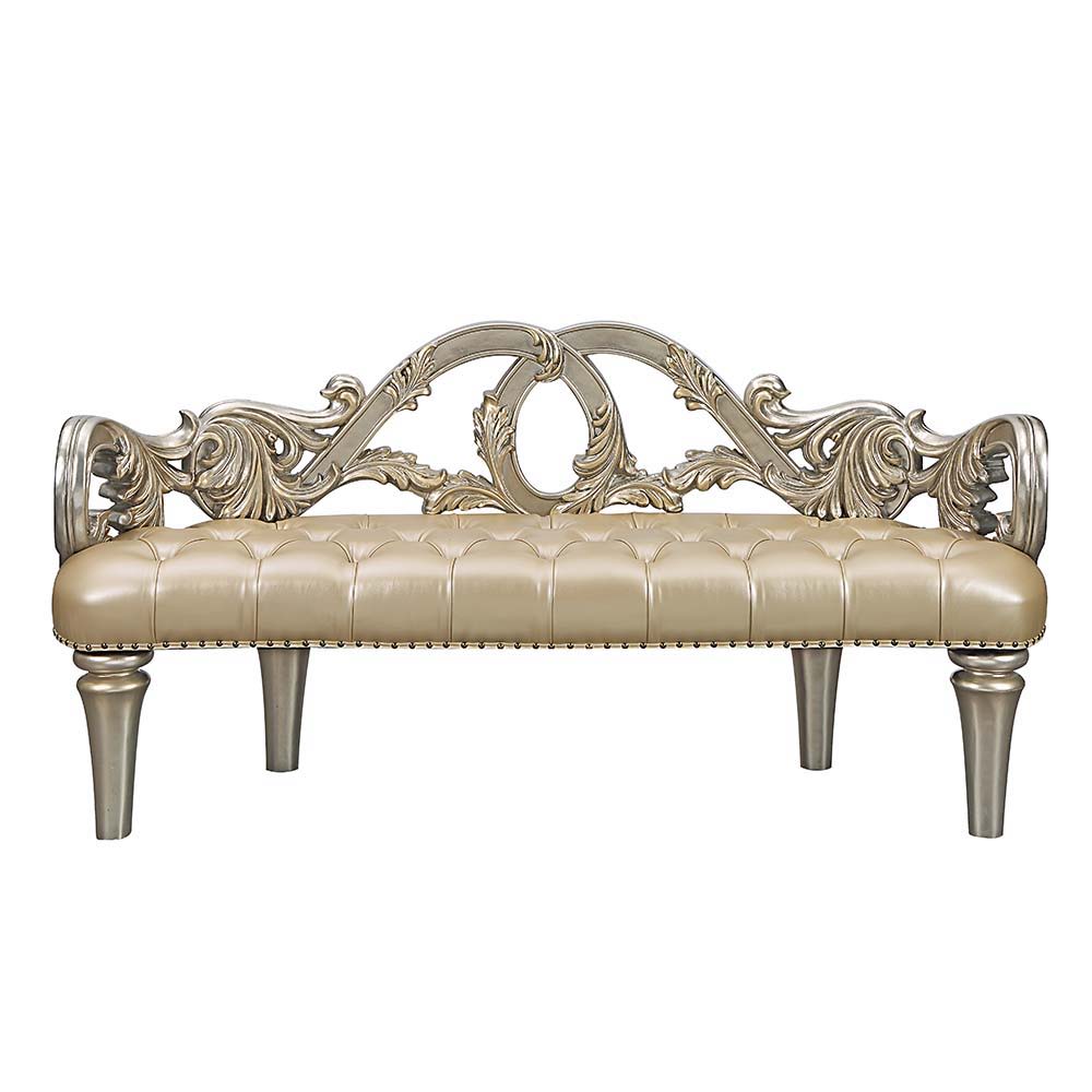 Danae - Bench - Champagne & Gold Finish ACME 