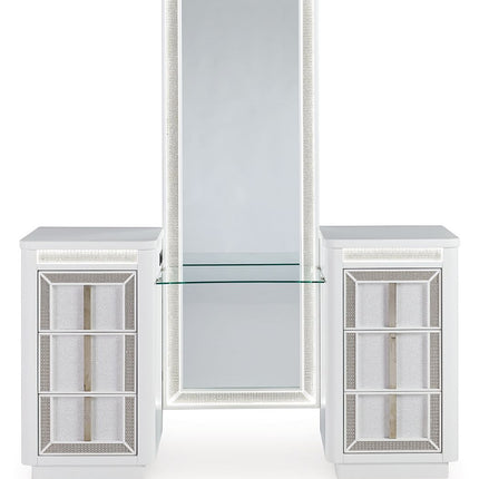 Chalanna - White - Vanity With Mirror Signature Design by Ashley® 