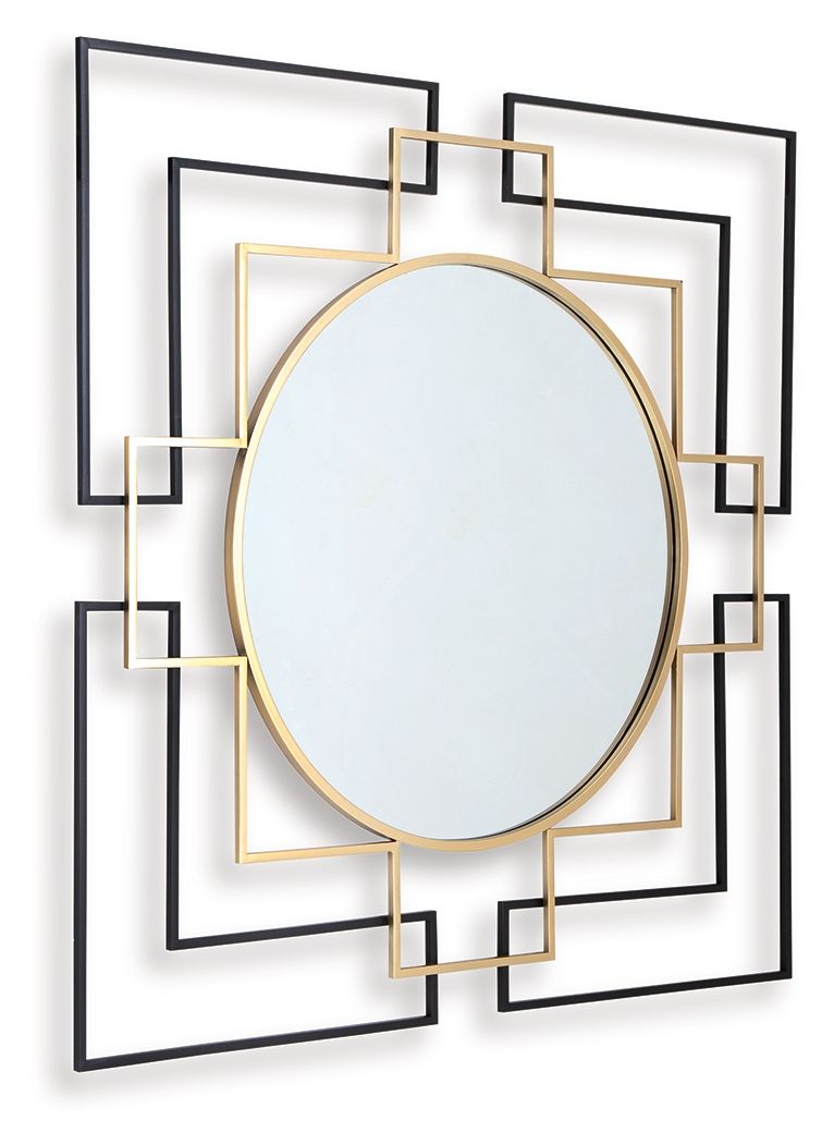 Oceanal - Black / Gold Finish - Accent Mirror