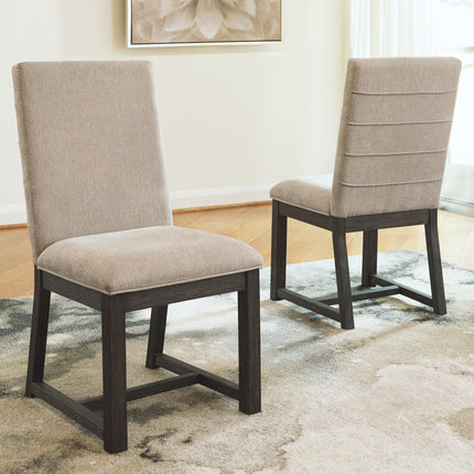 Bellvern - Dark Gray - Dining Uph Side Chair (Set of 2) - Tony's Home Furnishings