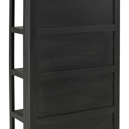 Abyard - Black / Natural - Bookcase Signature Design by Ashley® 