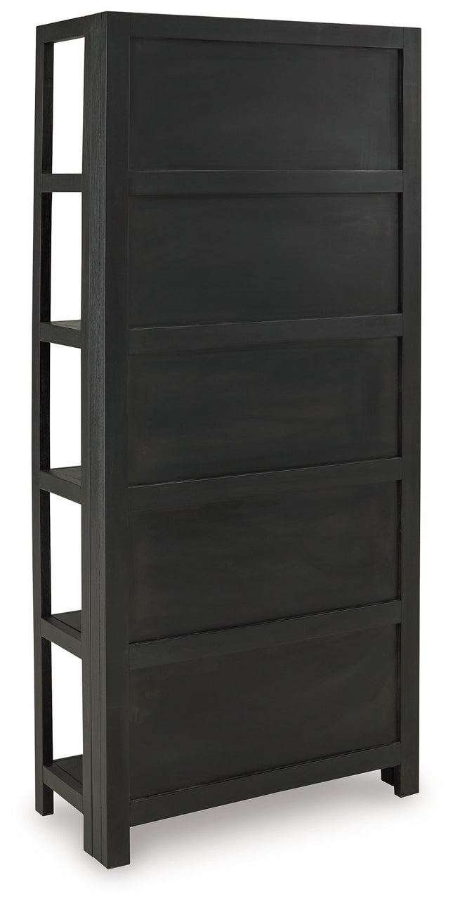 Abyard - Black / Natural - Bookcase Signature Design by Ashley® 
